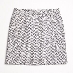 CJ Banks Size 24 Quilted Cotton Pencil Skirt Plus Navy Blue & White